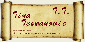 Tina Tešmanović vizit kartica